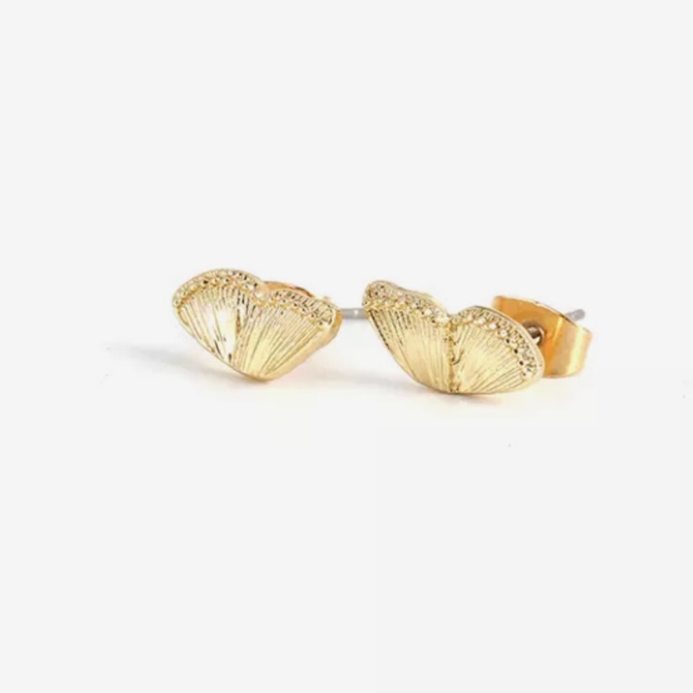 18 k gold earrings butterfly.